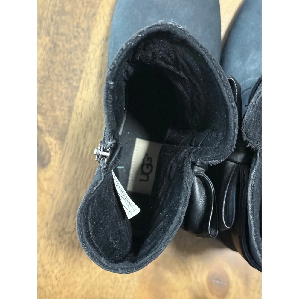 EUC Girls UGG Kids' Joanie‎ Bow Boots black size 6